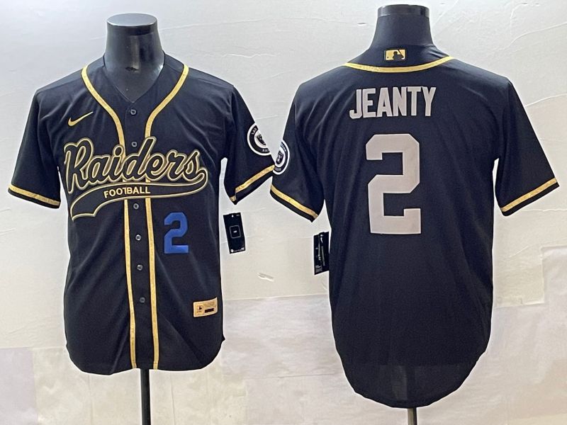 Men 2025 Oakland Raiders #2 Jeanty Black Joint Name Nike Limited NFL Jersey style 3->oakland raiders->NFL Jersey